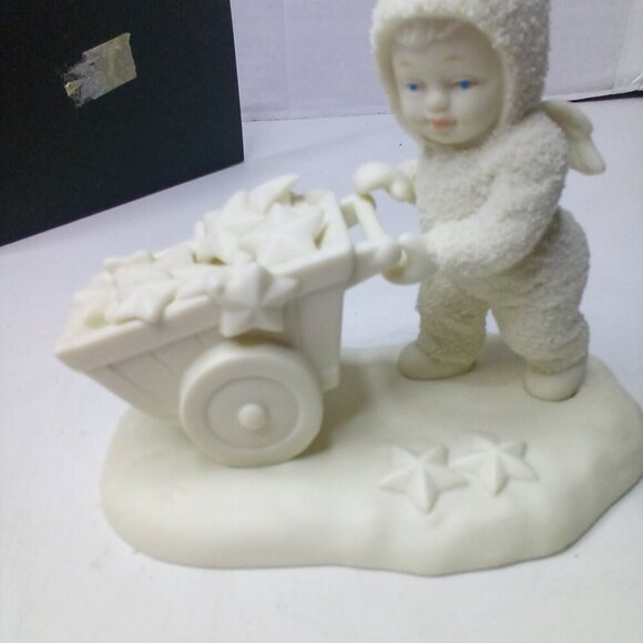 Department 56 Snowbabies There's Another One Figurine Christmas Wheelbarrow - Picture 3 of 13